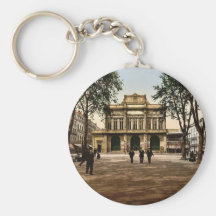 Theatre and promenade, Beziers, France classic Pho Key Chains