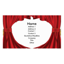 Theatre curtains business card design