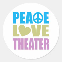 Théâtre d'amour de paix autocollants