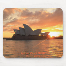 Théatre de l'opéra de Sydney au lever de soleil Tapis De Souris