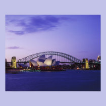 Théatre de l'opéra de Sydney et port, nouveau sud  affiches