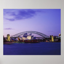 Théatre de l'opéra de Sydney et port, nouveau sud  Posters