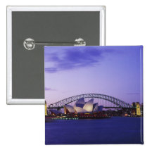 Théatre de l'opéra de Sydney et port, nouveau sud  Badges Avec Agrafe
