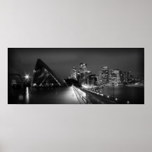 Théatre de l'opéra de Sydney la nuit Posters