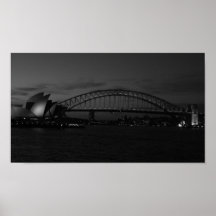 Théatre de l'opéra de Sydney la nuit Posters