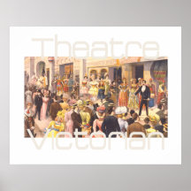 Théâtre de PIÈCE EN T rétro Affiche