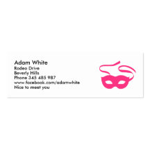 Theatre mask carnival business card template
