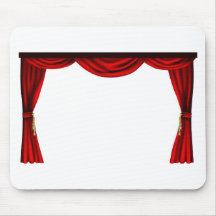 Theatre or cinema curtains mouse pad