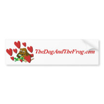 TheDogAndTheFrog.com Gifts Dog Frog Best Friends Bumper Sticker