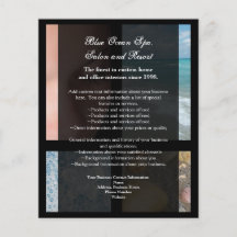 Thème de luxe bleu et noir de station thermale prospectus en couleur