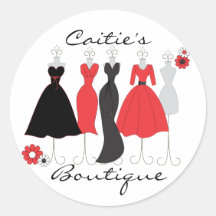 Thème de Magasin-Marguerite de robe Autocollant Rond