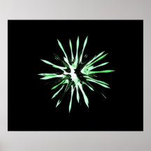 Thème foncé de vert de spore posters