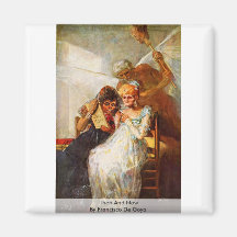 Then And Now By Francisco De Goya Refrigerator Magnets