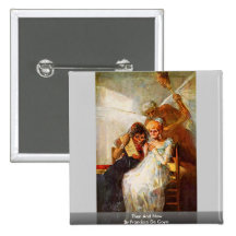 Then And Now By Francisco De Goya Pinback Buttons