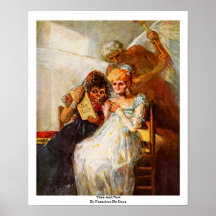 Then And Now By Francisco De Goya Print