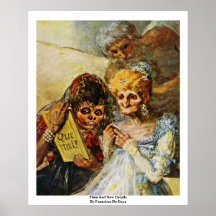Then And Now Details By Francisco De Goya Posters