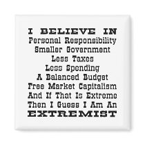 Then I Am An Extremist Fridge Magnet