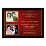 Then & Now Anniversary with 2 Photos - 40th Invitations