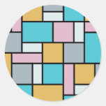 Theo Van Doesburg - Composition XVII Round Stickers