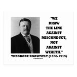 Theodore Roosevelt Against Misconduct Not Wealth Post Card