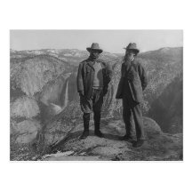 Theodore Roosevelt and John Muir on Glacier Point Post Card