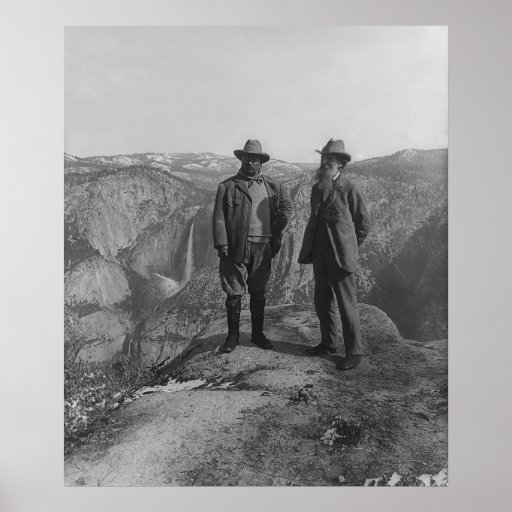 Theodore Roosevelt and John Muir on Glacier Point Poster