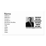 Theodore Roosevelt Do What You Can Inspirational Business Card Template