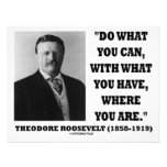 Theodore Roosevelt Do What You Can Quote Invitation