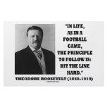Theodore Roosevelt Life Football Game Hit Line Stationery Design