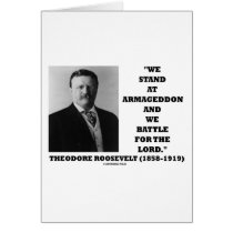 Theodore Roosevelt Stand At Armageddon Battle Lord