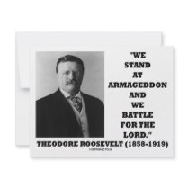 Theodore Roosevelt Stand At Armageddon Battle Lord