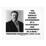 Theodore Roosevelt Stand Government Plutocracy Mob Personalized Invitation