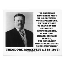 Theodore Roosevelt Treasonable American Public Invite