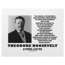 Theodore Roosevelt Waste Destroy Natural Resources Letterhead Template