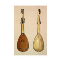 Theorbo, made by Giovanni Krebar, Padua, 1629, fro posters