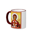 Theotokos with Child Icon and Orthodox Cross Mug
