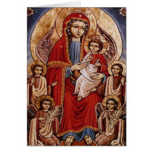Theotokos with Christ Child Greeting Cards