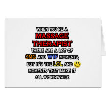Thérapeute drôle… OMG WTF LOL de massage Carte De Vœux
