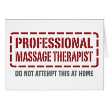 Thérapeute professionnel de massage carte de vœux