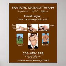 Thérapie de massage de Branford - expérimentée - e Posters