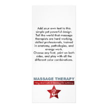 Thérapie de massage en rouge rouge carte double en  couleur