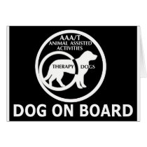 THERAPY DOG ANIMAL ASSISTED ACTIVITIES 1 CARD