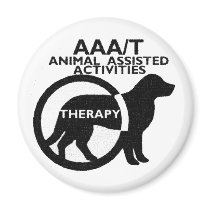 THERAPY DOG ANIMAL ASSISTED ACTIVITIES FRIDGE MAGNET