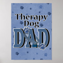 Therapy Dog DAD Poster