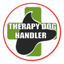 THERAPY DOG HANDLER STICKERS