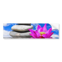 Therapy Rock Stones & Lotus Flower Bumper Stickers