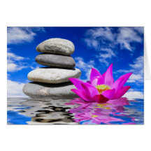 Therapy Rock Stones & Lotus Flower Cards