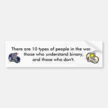 There 10 types of people bumper sticker
