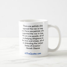 "There are patriots who opposed the war in Iraq... Coffee Mug