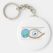 There is a gentle watchful eye key chain